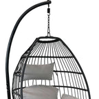 46" Gray Steel Outdoor Egg Chair
