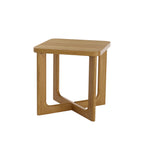 24" Natural Wood Square Cross Legs End Table