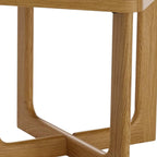 24" Natural Wood Square Cross Legs End Table