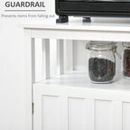 Sideboard Buffet Cabinet, Coffee Bar Cabinet with 2 Doors and Adjustable Shelves, Console Table for Kitchen Entryway Living Room, White