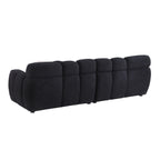 87.4 Length ,35.83inch Deepth ,human Body Structure For USA People, Marshmallow Sofa,boucle Sofa ,3 Seater, Black BOUCLE