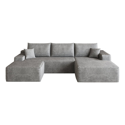 107" Cloud Sectional Sofa with Ottoman