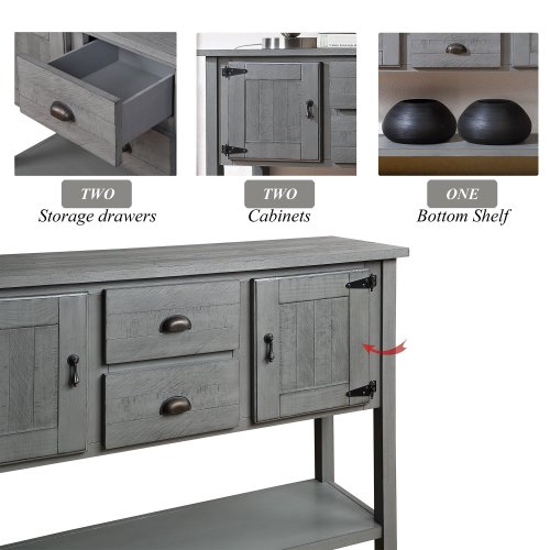 48-inch Solid Wood Sideboard Console Table