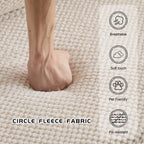 Compression Mahjong Sofa,Convertible Floor Sofa Bed,DIY Boneless Modular Sectional Sofa,No Assembly Required,Circle Fleece Fabric,Oversized 4 Seater With 2 Ottoman,White