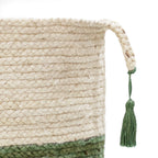 19" White Jute Basket