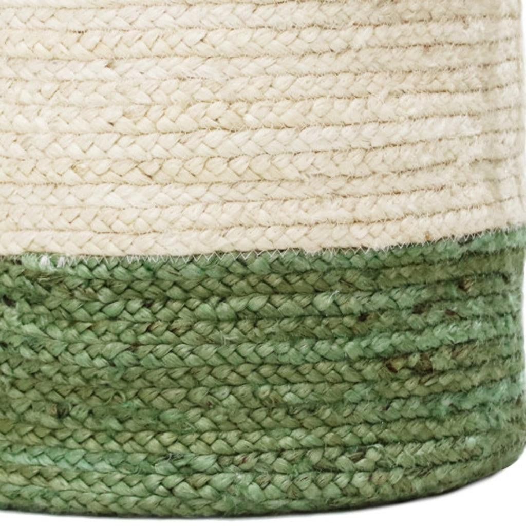 19" White Jute Basket