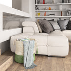 19" White Jute Basket