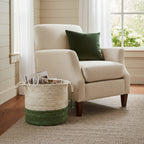 19" White Jute Basket