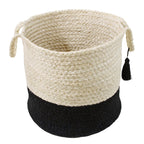 17" White Jute Basket