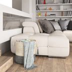 19" White Jute Basket