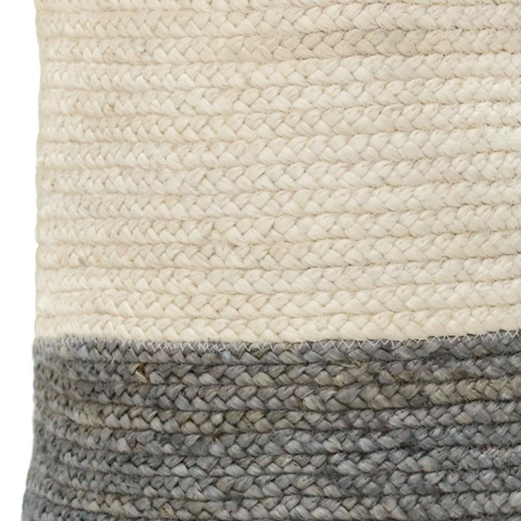 19" White Jute Basket