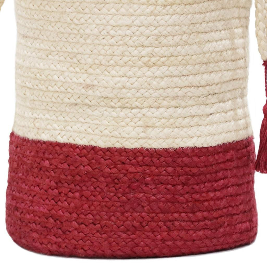 17" Ivory Jute Basket