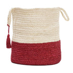 19" Ivory Jute Basket