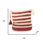 19" Ivory Jute Basket