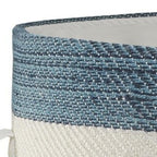 21" White Fabric Basket