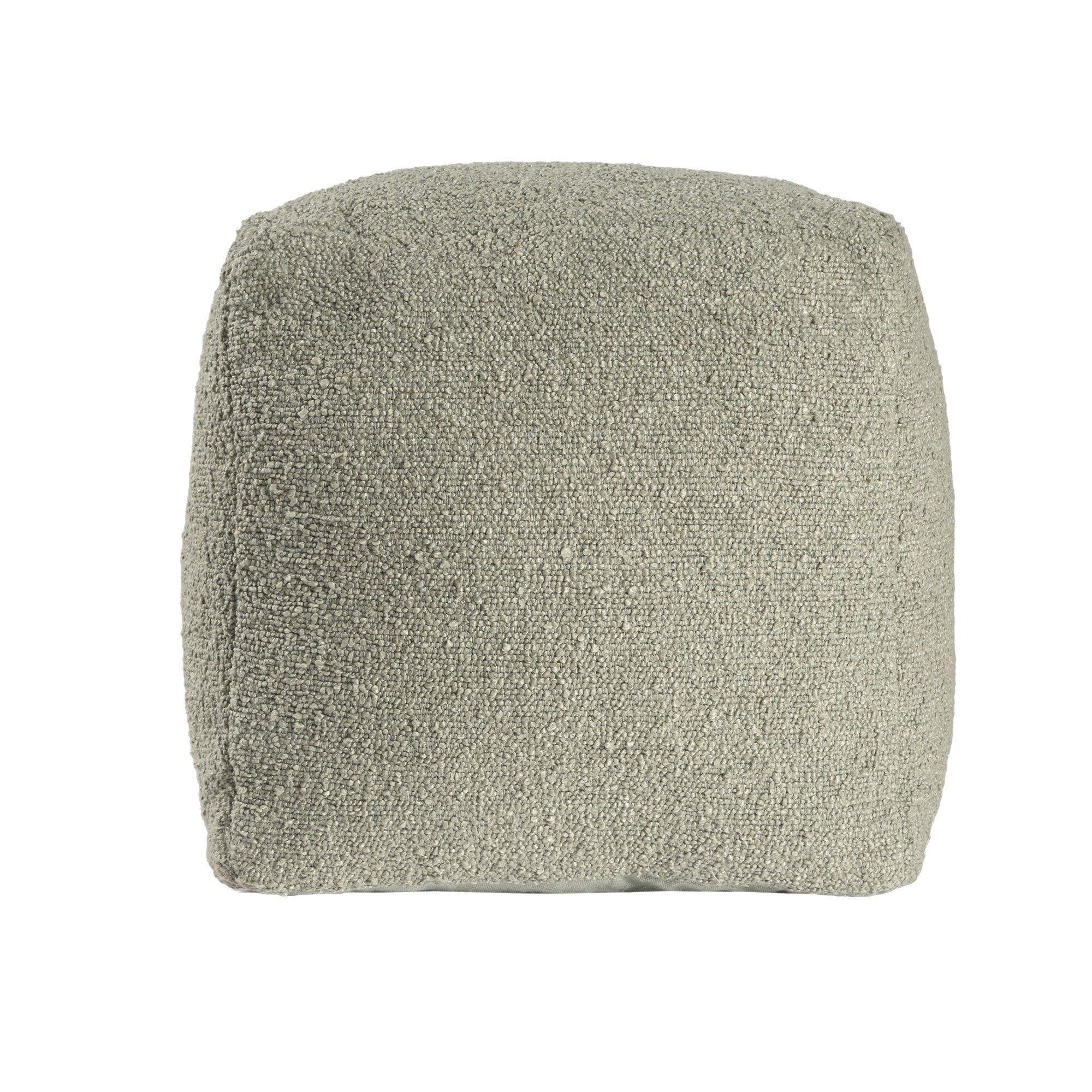 18" Sage Boucle Pouf Ottoman