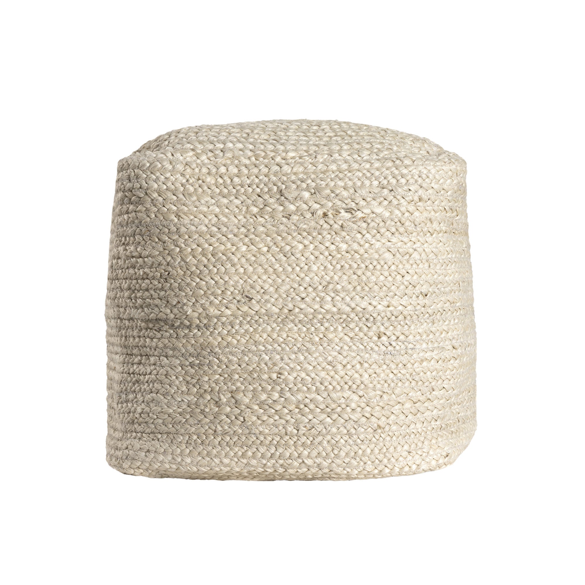 18" Natural Jute Pouf Ottoman