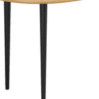 67" Natural Solid Wood Mirrored Double Pedestal Base Oval Dining Table