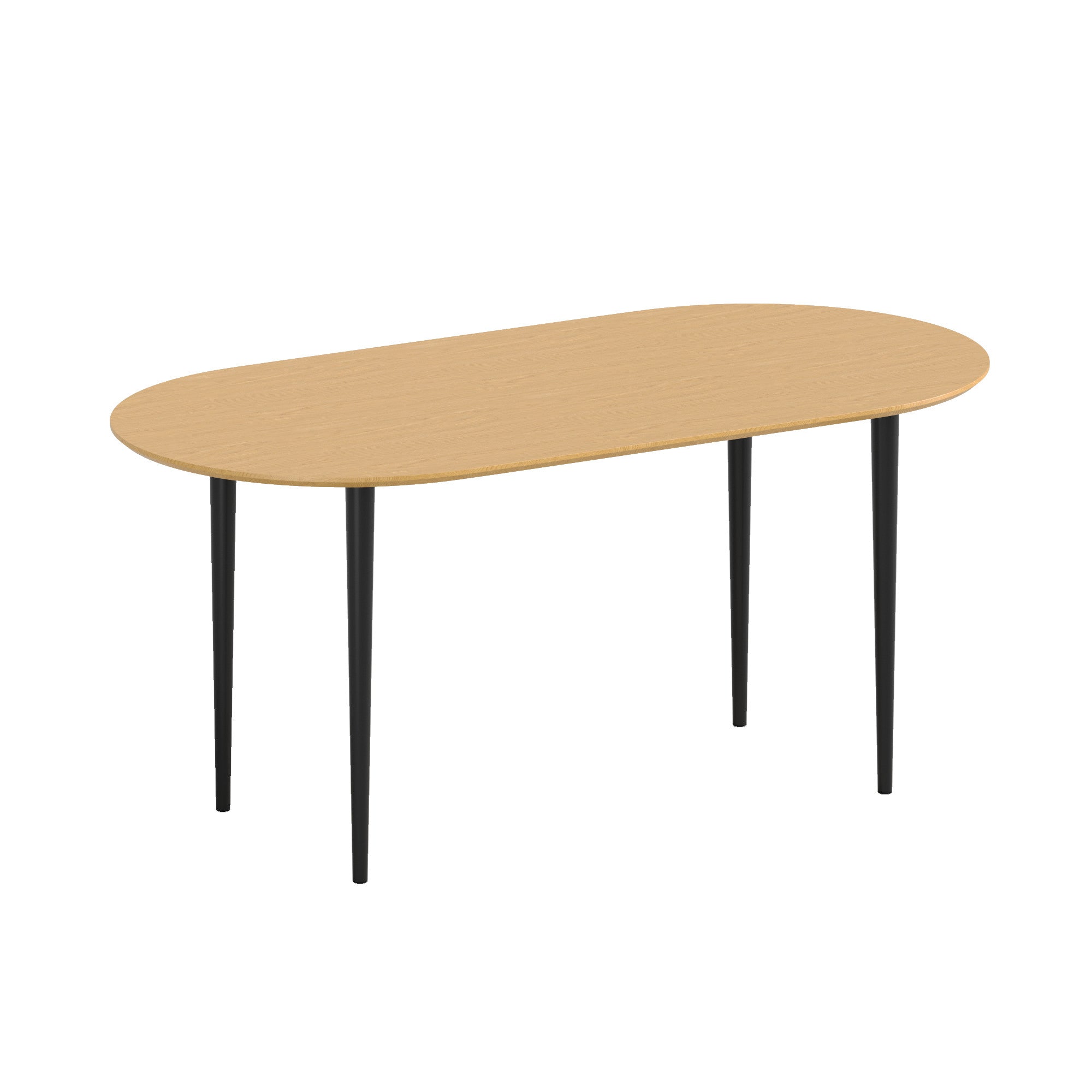 67" Natural Solid Wood Mirrored Double Pedestal Base Oval Dining Table