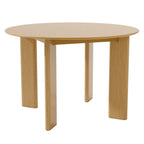 45" Beige Solid Wood Round Top Dining Table