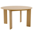 51" Beige Solid Wood Round Top Dining Table