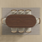 33" Brown Solid Wood Oval Bar Table