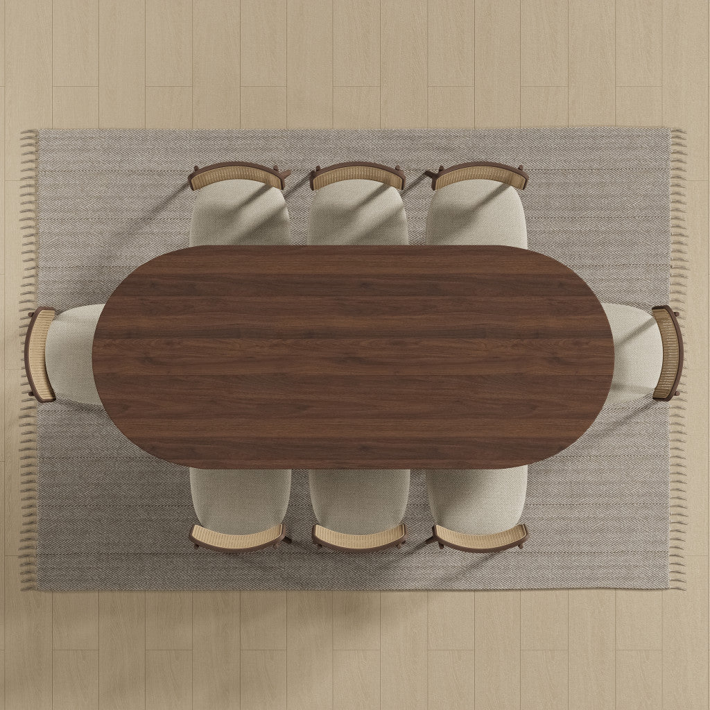 33" Brown Solid Wood Oval Bar Table