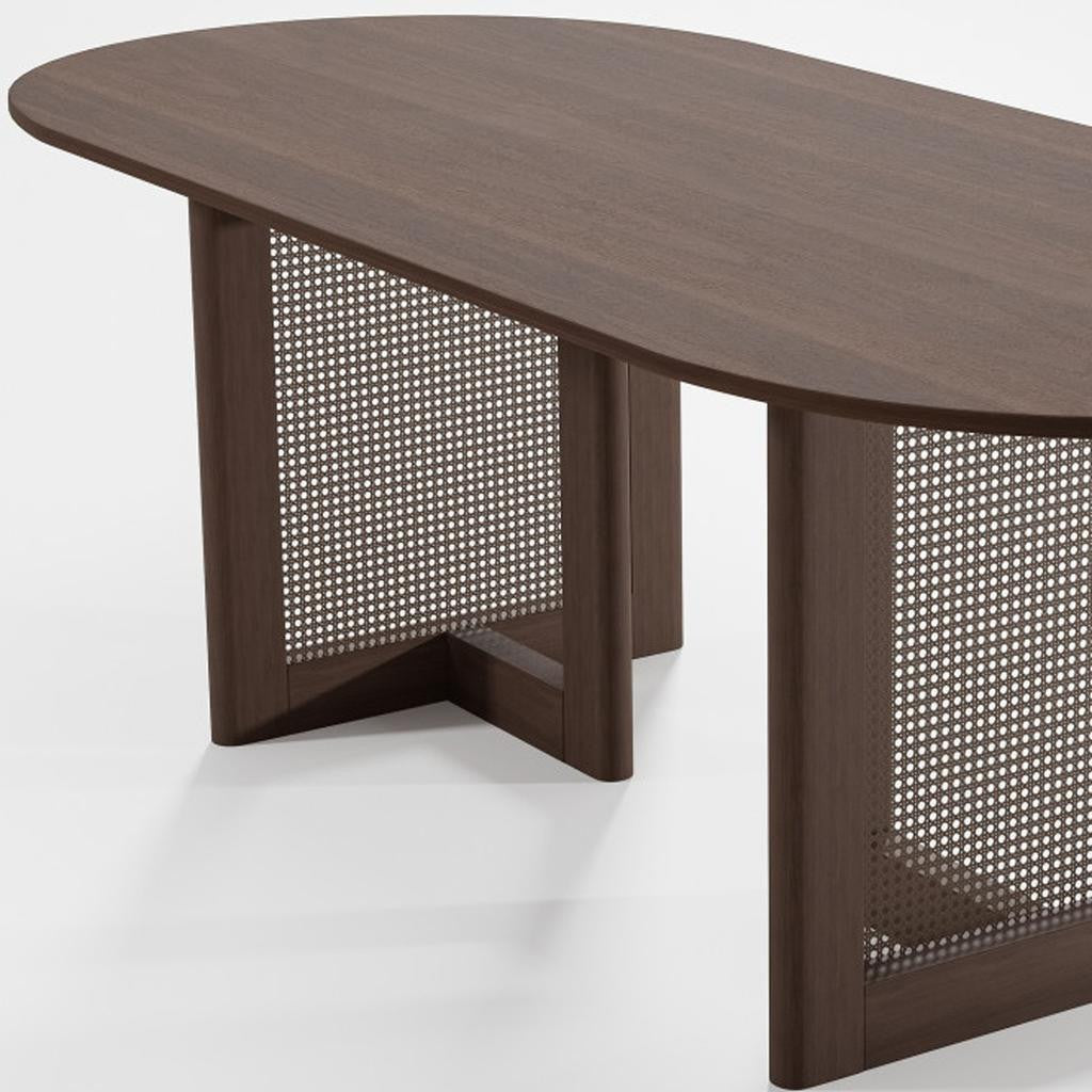 33" Brown Solid Wood Oval Bar Table