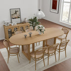 33" Yellow Solid Wood Oval Bar Table