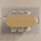 33" Yellow Solid Wood Oval Bar Table