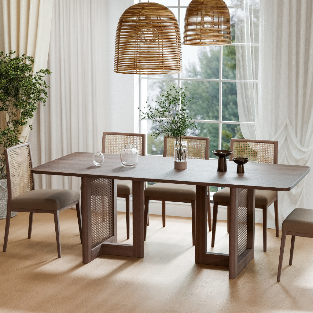 33" Brown Solid Wood Rectangular Bar Table