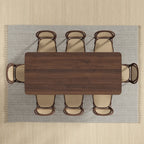 33" Brown Solid Wood Rectangular Bar Table