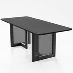 33" Black Solid Wood Rectangular Bar Table