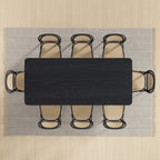 33" Black Solid Wood Rectangular Bar Table