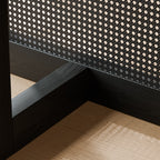 33" Black Solid Wood Rectangular Bar Table