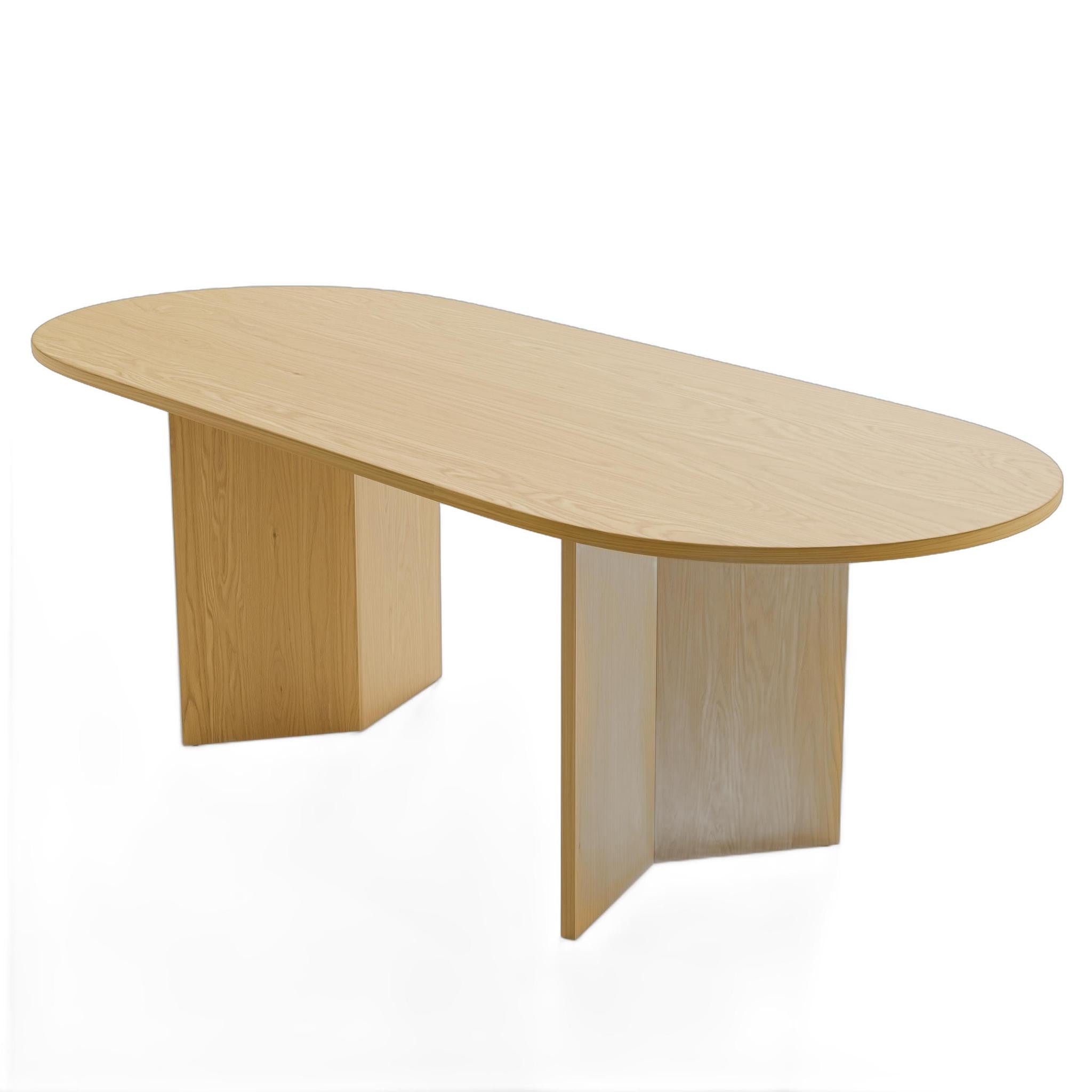 33" Yellow Solid Wood Oval Bar Table