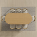 33" Yellow Solid Wood Oval Bar Table