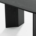 33" Black Solid Wood Oval Bar Table