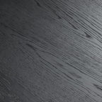 33" Black Solid Wood Oval Bar Table