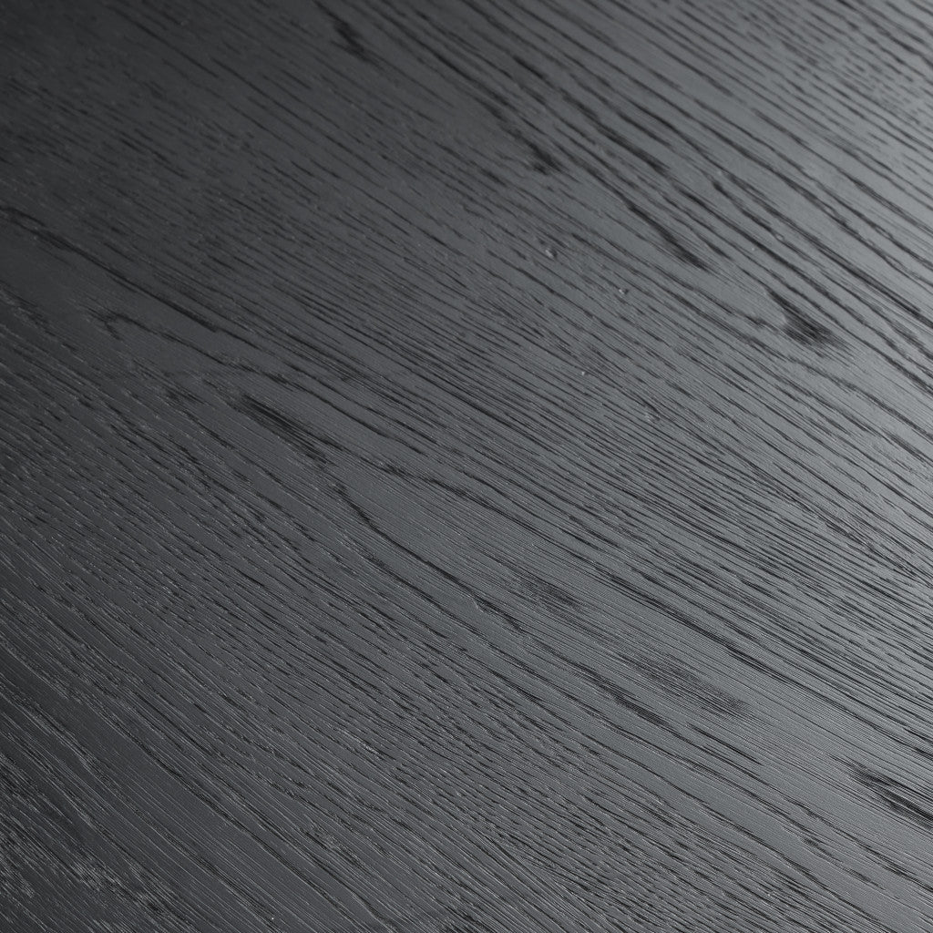 33" Black Solid Wood Oval Bar Table