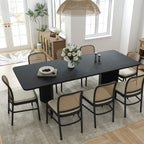 33" Black Solid Wood Rectangular Bar Table