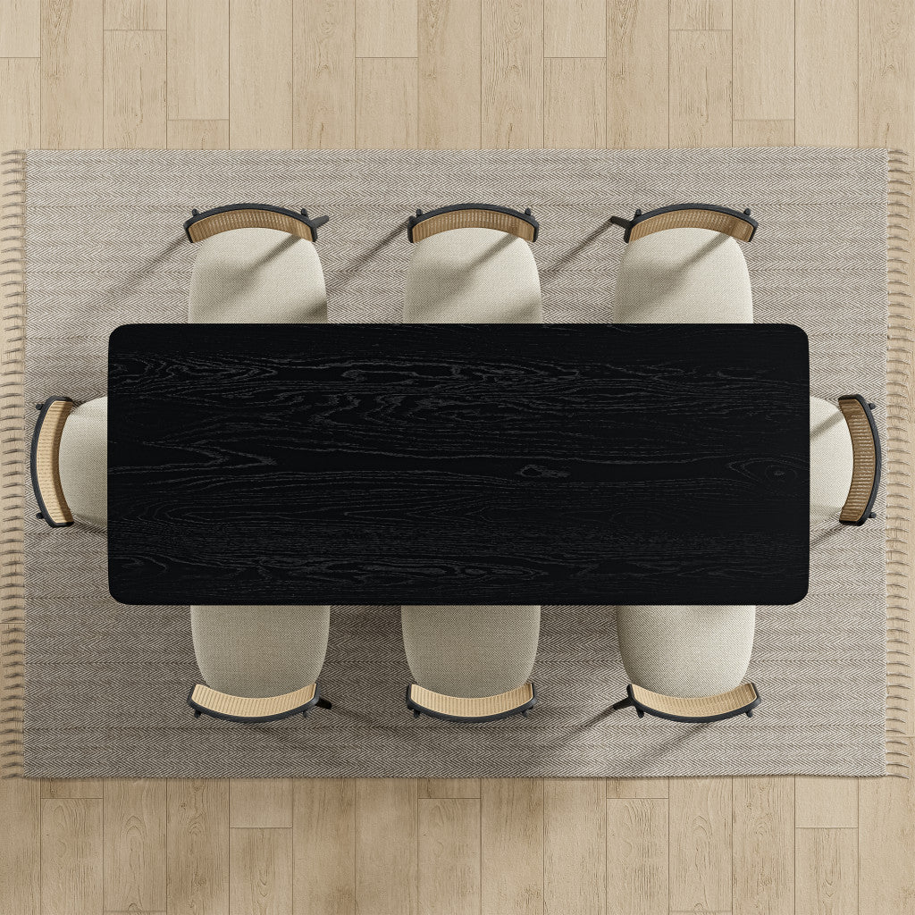 33" Black Solid Wood Rectangular Bar Table