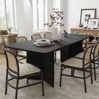 33" Black Solid Wood Rectangular Bar Table