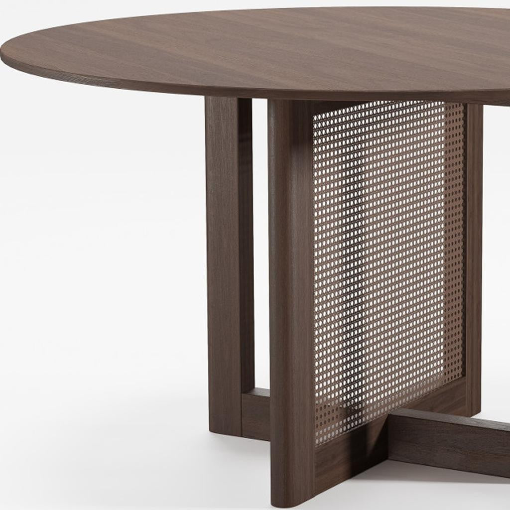 52" Brown Solid Wood Rounded Bar Table