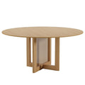 59" Yellow Solid Wood Rounded Bar Table