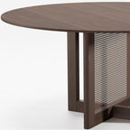 59" Brown Solid Wood Rounded Bar Table