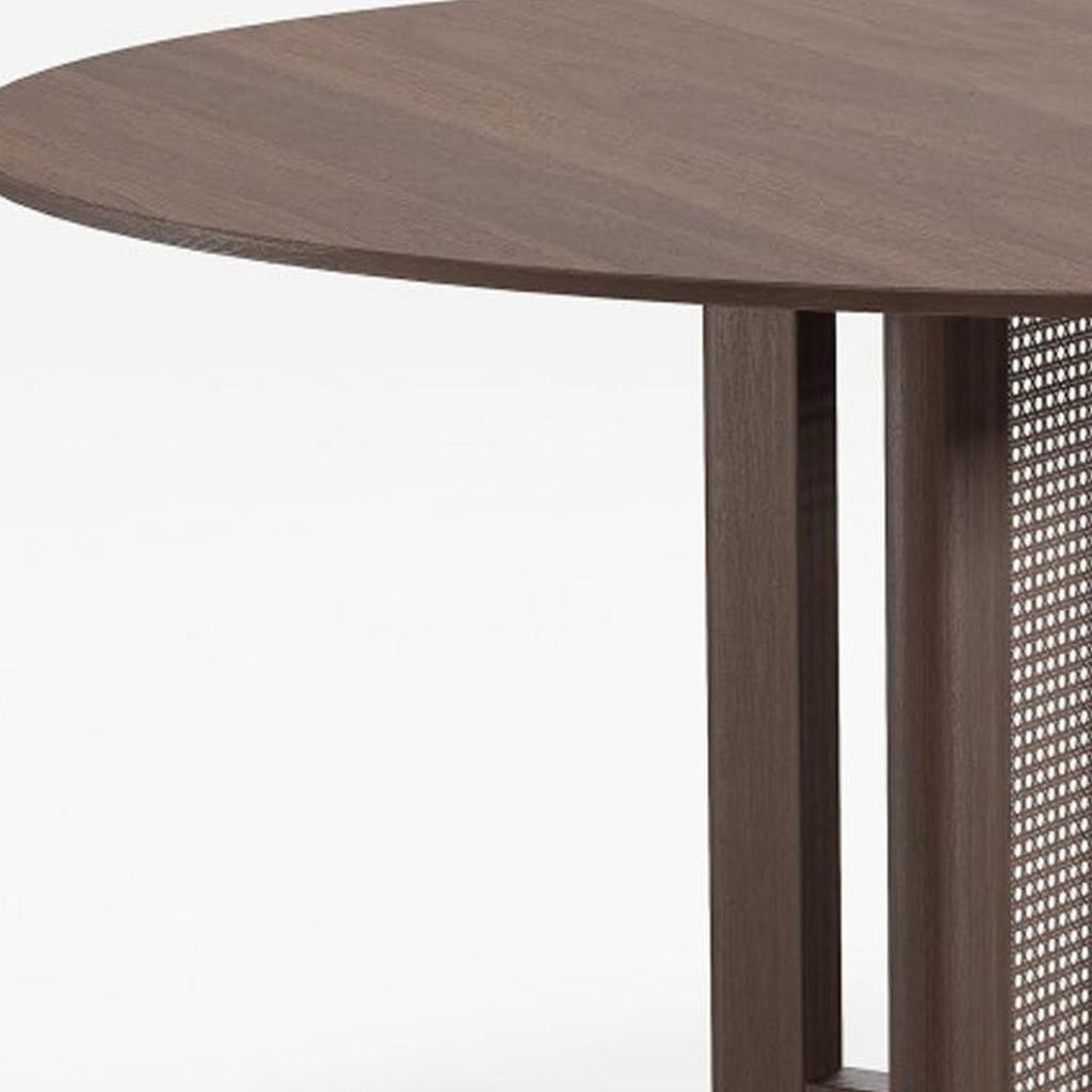 59" Brown Solid Wood Rounded Bar Table