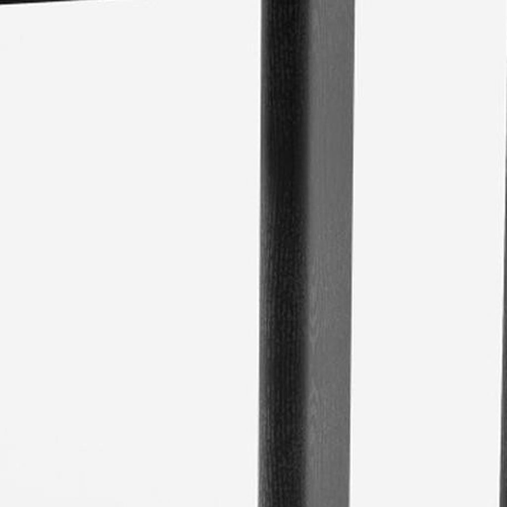 42" Black Solid Wood Rounded Bar Table