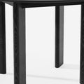 45" Black Solid Wood Rounded Bar Table