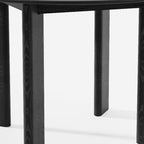 45" Black Solid Wood Rounded Bar Table